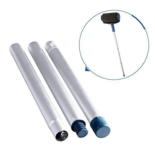 Paint Roller Brush Kit Pro, Wall Painting Handle Tool with Paint Runner Brush, Wall Printing Brush, 3 Extension Poles, Printing Brush Tray, Handle Flocked Edger Room for Walls and Ceiling - Thumbnail 3