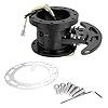 Stuurnaafset Roestvrijstalen Quick Release Hub Kit Tilt Flipped Racing stuurwiel verwijderbare adapter(zwart)