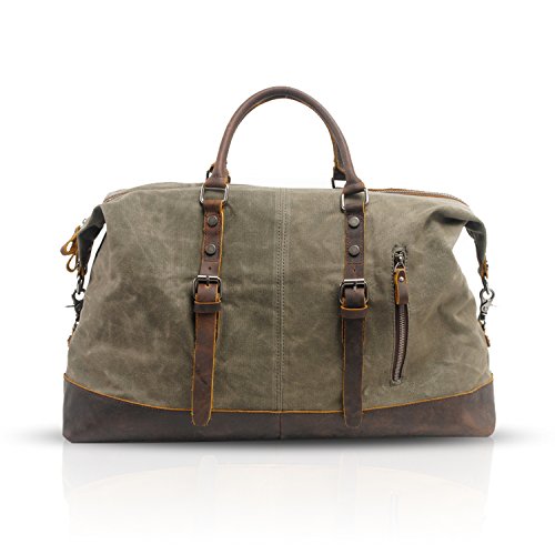 Rétro sac à main homme/femme sac de voyage surdimensionné handbag outdoor party sac à bandoulière imperméable toile vert