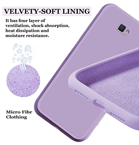 Image of A rtistque Liquid TPU Silicone Matte Shockproof Flexible with Camera Protection Soft Back Cover Case for Samsung Galaxy J7 Prime -Purple
