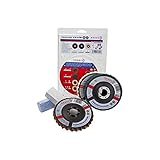 3 Polierfächerscheiben, grobes + feines Vlies, sowie Spezialfilz, 2 x Polierpaste