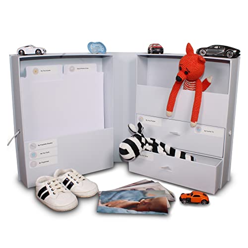 Ironix Keepsake Memory Box For Baby – Baby 1St Year Memory Box – Baby Keepsake Organiser Memory Box Large – With 17 Sticker Set – Keepsake Memory Box For Boys & Girls – Memory Box For Keepsakes Gift #TOP1