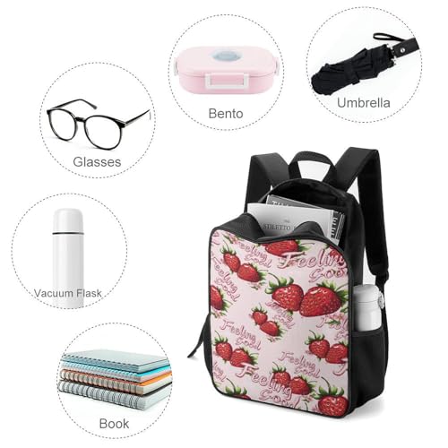 Strawberry Feeling Berry Good Fruit Cute Backpack Large Capacity Oxford Oloth Backpacks for Women Men Traveling3