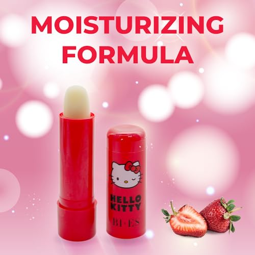 Hello Kitty Strawberry Flavour Lip Balm, Natural and Vegan Lip Balm for Kids - Image 3
