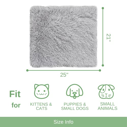 Petfelix Self Warming Cat Mat - Non-Skid Thermal Pet Mat, Cat Blanket For Indoor Cats, Washable Outdoor Insulation For Cat House, Carrier Cat Bed, Gray, 25 * 21 Inches #TOP6