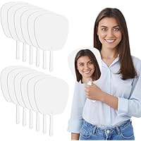 12 Piezas Abanicos para Sublimación, Caras Personalizadas de