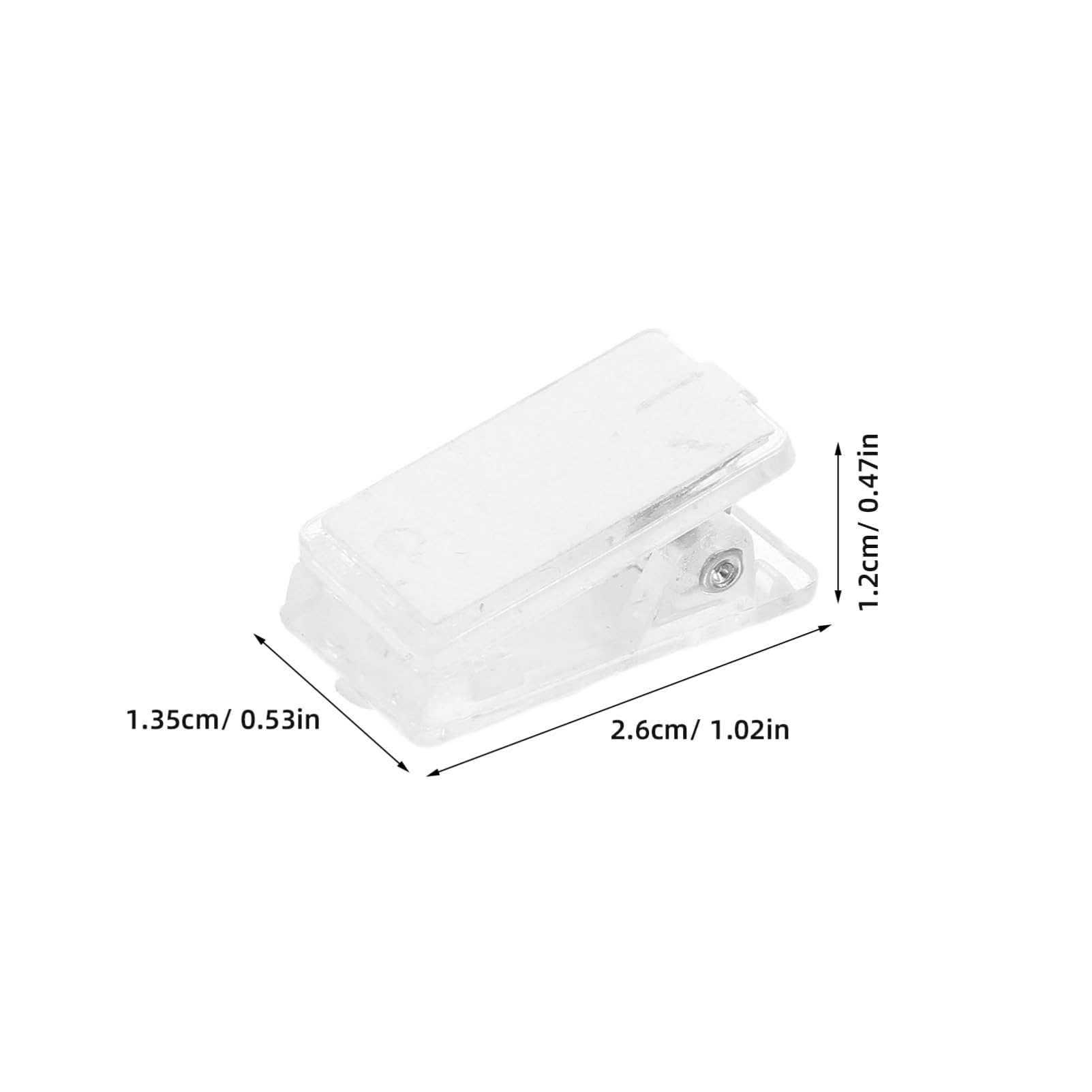 FUNOMOCYA 50Pcs Self Adhesive Transparent Clips for Wall Hanging Versatile Tapestry and Photo Clips Plastic Sticky Clips for Id Badges and Decorations