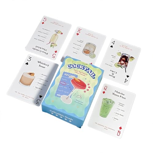 Tuwlopyu カクテル プレイング カード, カラフル収集品 - 成人向け パーティーゲーム - 休日、祭り、夜、同級生の誕生日、家族の集い、友達の集い、自宅、旅行、デートに最適