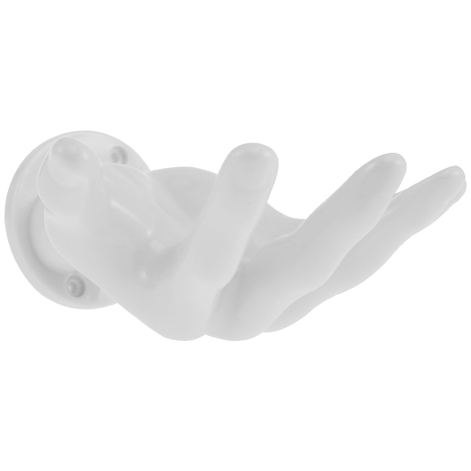 MENIBBLER 1/2Pcs Hand Shaped Ball Rack for Home Wall Space Saving Wall Mounted Basketball Storage Rack Easy Installation Unique Hand Sculpture Ball Holder for Basketball Football(1 white)