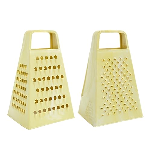 Graters for Kitchen - Plastic Shredder Kitchen - Grater with Handle - Food Graters, Cone, Dishwasher Safe, 2 Pcs