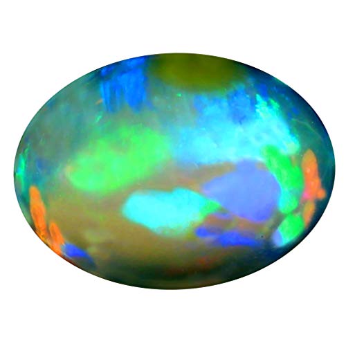 Opale éthiopienne naturelle 2,80 ct taille cabochon ovale pour création de bijoux de luxe
