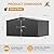 EASYHAWK 12 x 14 FT Metal Outdoor Storage Shed, Waterproof Garden Utility Shed with Lockable Door, All-Weather Storage Shelter for Bikes,Tool for Patio Lawn Backyard Garden Black