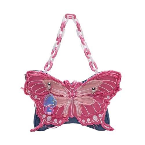 Sac à bandoulière en acrylique Fairycore papillon chic pour vos soirées branchées