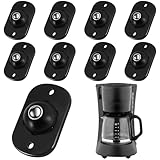 8 Pcs Self Adhesive Caster Wheels,Wheel for Appliances,Mini Swivel Wheels 360 Degree Rotation Sticky Pulley for Trash Can, Bins Bottom,Storage Box, Small Furniture and Kitchen Appliances(Black)