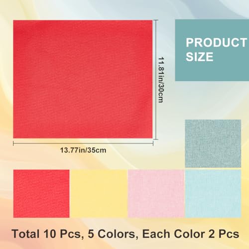 craspire 10 Blätter 13.7x11.8 Zoll Leinen Buchbindetuch Cover 5 Farbe Für A5 A8 Bücher Herstellung Reparatur Tuch Material Reparatur Binden Altes Gewebe Oberfläche Papier Rückseitiges Buch Album