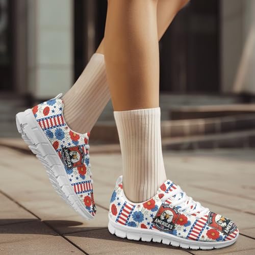 Image of GIFTPUZZ Mens Lace Up Athletic Trainers Running Sneakers Wedge Breathable Gym Lightweight Sports Tennis Shoes