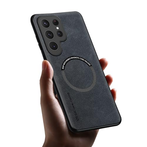 Étui en cuir premium noir pour Samsung Galaxy S26 Ultra coque élégante