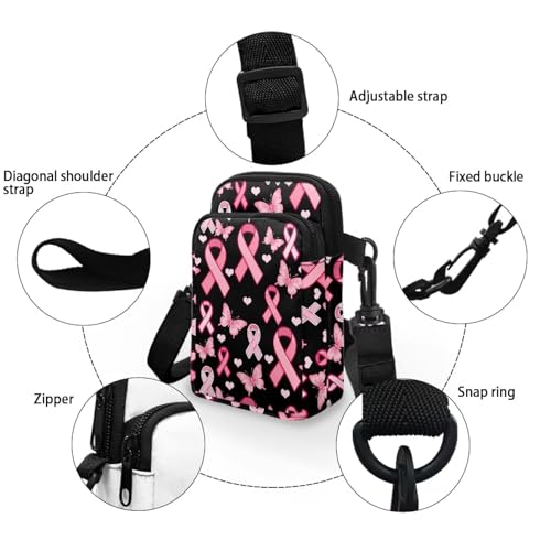 Image of Hawaiian Tribal Small Crossbody Bags for Women Cell Phone Bag Purse, Sea Turtle Zipper Sling Purses Shoulder Bag