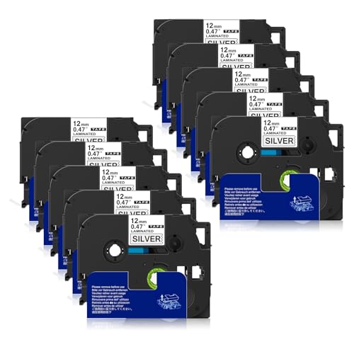 Sluxjet �݊� �s�[�^�b�` �e�[�v 12mm�� ��n������ TZe-931 Tz-931 �e�v�� �u���U�[�H�� �s�[�^�b�`�L���[�u P-touch �ėp �e�[�v�J�[�g���b�W ����8m P�^�b�` �@��Ή� PT-P710BT PT-2500PC 10��