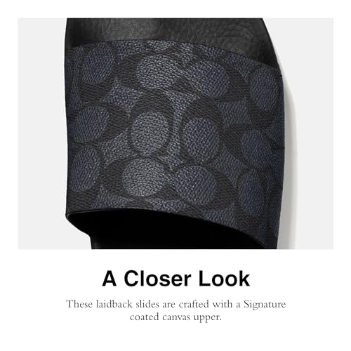 Coach Men's Signature Coated Canvas Pool Slide Sandal3