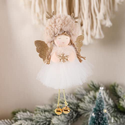 Fzbnsrko 3Pcs Angel Doll Pendant Tree Hanging Ornaments,Christmas Angels Ornament Plush Angel Doll Pendant For Christmas Party New Year,Party,Wedding,Valentine's Day Decoration(Random Color) #TOP6
