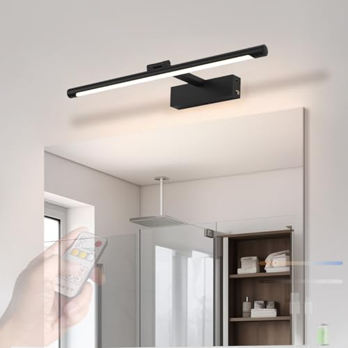 TZSMUM LED Applique Murale avec Télécommande Lampe Murale 2700K-6500K Dimmable Luminaire Mural Intérieur Rotatifs 180° Éclairage Mural USB Rechargeable...