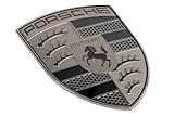 Porsche Turbonite Black and Grey Hood Emblem