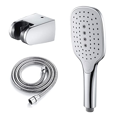 Cabezal de ducha manual cuadrado LaseVe de ABS cromo