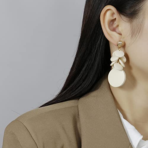 Colorful Layered Wooden Earrings, Bohemian Dangle Drop Earrings for Women2