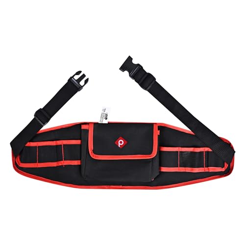 Image of PAHAL 24 Inch Adjustable Nylon Tool Belt - Heavy Duty 7 Pocket Utility Work Belt with Tool Pouch for Electrician, Technician, Carpenter, Plumber & Service Engineer, Durable Waist Tool Organizer