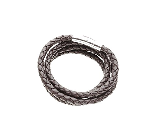 Lederband Lederhalsband Lederkette geflochten aus Ziegenleder, Farbe dunkelbraun-biologisch eingefärbt, von ESM24, verschiedene Längen bis 70 cm lang, LHBB 001, ca. 3 mm Durchmesser (60 Zentimeter) Cover