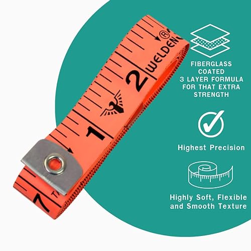 Cinta Métrica Fibra de Vidrio 60 Pulgadas Pack 1 Naranja miniatura 4