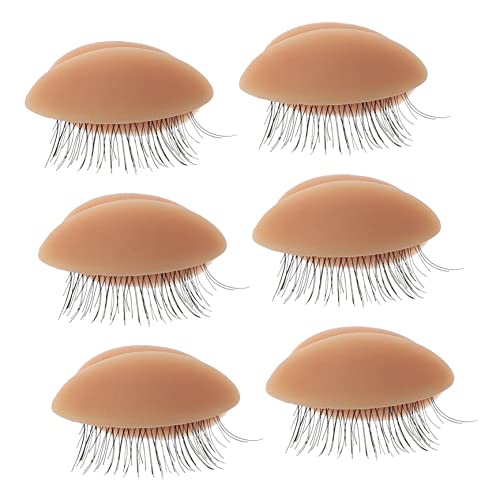 IWOWHERO Realistic Lash Extension Practice Kit Silicone Eyelids Eyelash Supplies for Beginners