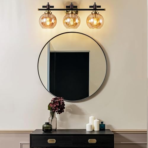 Image of 2 Pack Amber Glass Shades, Globes Lampshades Replacements 1.65 In Fitter 7.5 In Diameter Transparent Bubble Glass Lamp Shades Covers for Light Fixtures with Chandelier Wall Sconces Pendants