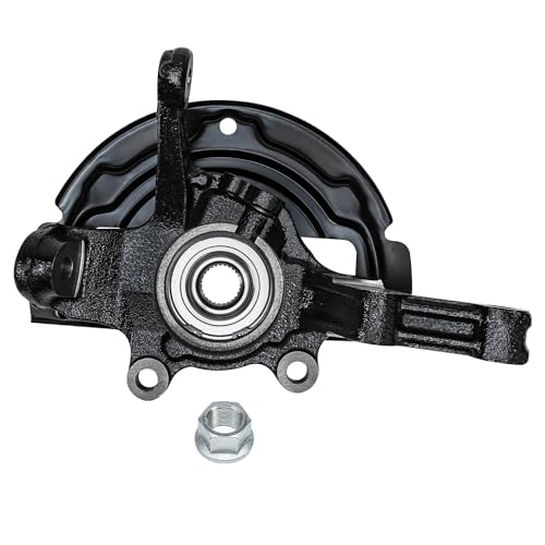 Image of Detroit Axle - 2.5L Front 2pc Steering Knuckles for 02-06 Nissan Altima, 2 Steering Knuckles & Wheel Bearing Hubs Assembly 2002 2003 2004 2005 2006 Replacement