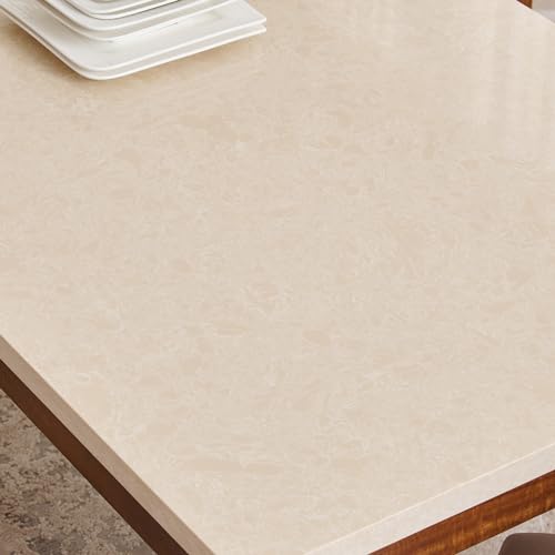 Image of Home Centre | Giza Composite Marble Top 6-Seater Dining Table | Dining Set for Home | Beige | 1 Year Warranty
