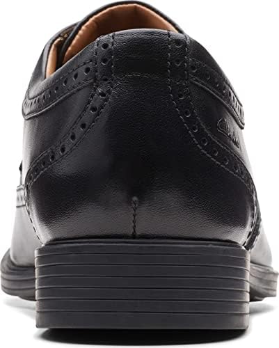 Clarks Men's Whiddon Wing Oxford, Black Leather, 7 Wide | Image 4