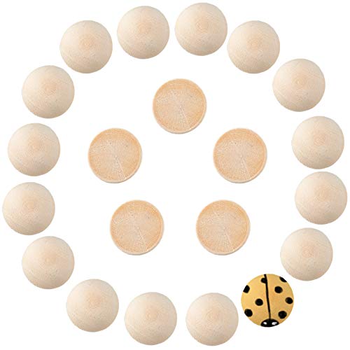 GORGECRAFT 120Pz Palline di Legno Spaccate 20mm