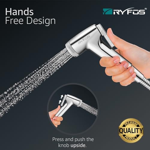 Image of India's 1st Lifetime Support Brand, R1010HF, ABS, Health Faucet | Jet Spray Gun for Toilet | Health Faucets | faucet for Toilet | 1-Piece, Chrome Finish