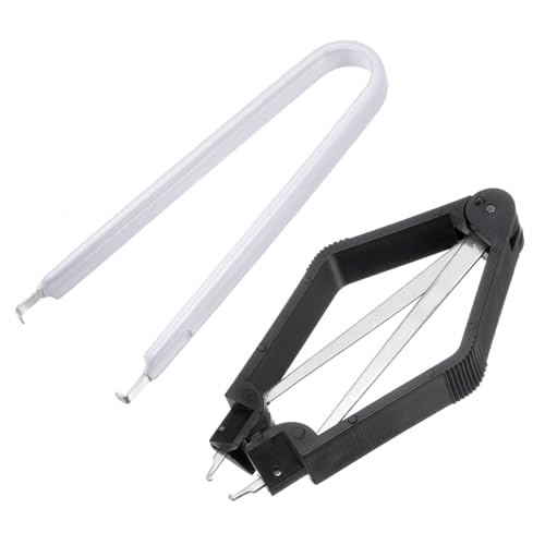 Image of uxcell IC Chip Extractor 100mm Stainless Steel with U Shape IC Chip Switch Puller White for Component Motherboard, 2pcs