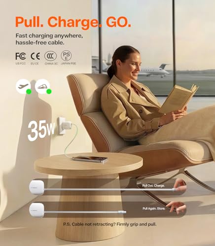 TORRAS FlexLine 35W USB C Charger, Dual-Port GaN Retractable Charger - image 9