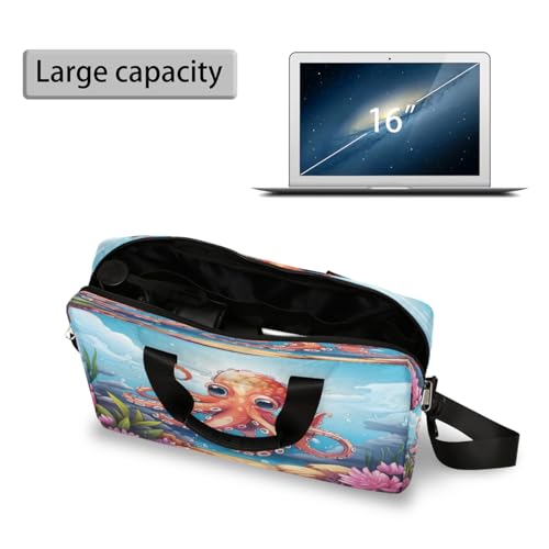 Bolsa para laptop con diseño de pulpo oceánico miniatura 4