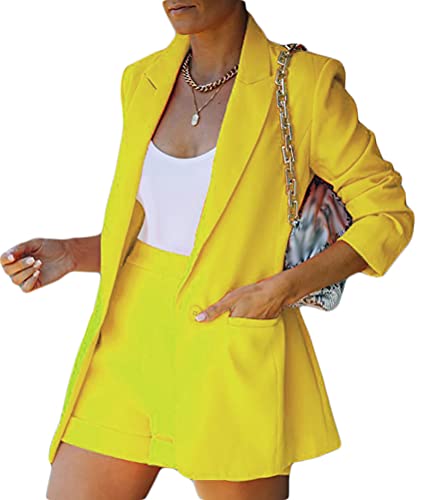 Onsoyours Damen Zweiteiliger Anzug Set Revers Business Büro Einfarbig...