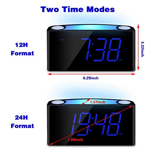 Mesqool 11.5 Large Calendar Day Alarm Clock & 7" Simple Setup Alarm Clock #TOP6