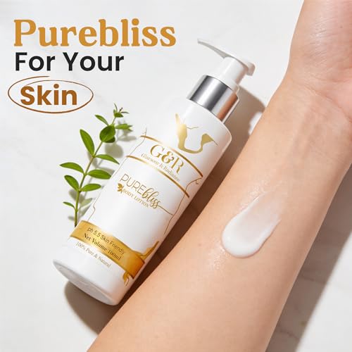 Image of G&R Purebless Body Lotion 100ml | Made with Aloevera, Glycerine, Shea Butter, Almond & Olive Oil | Glowing Repairs Skin Barrier & Helps in Soft | For All Skin Type