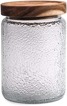 Mozacona Glass Food Jar – Airtight Sugar & Tea Storage Container With Spoon