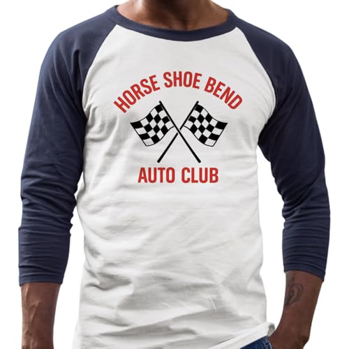 TeesAndTankYou Horse Shoe Bend Auto Club Project Movie Camiseta de béisbol raglán de tres cuartos de manga Unisex miniatura 2