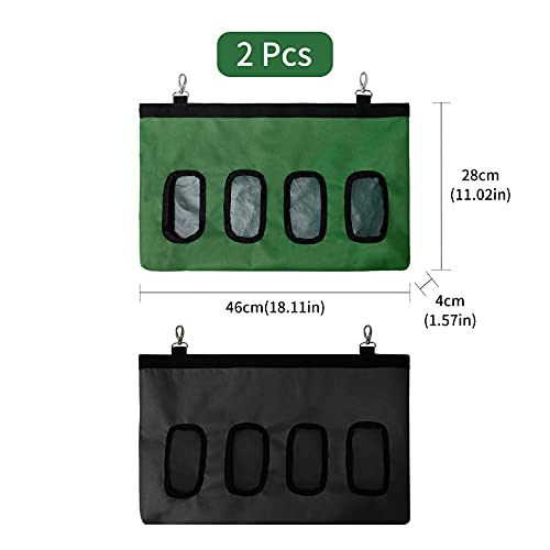 2 stuks voederzakken voor konijnen, hooi, cavia's, hooizakken in 4 gaten, hangende voederzak voor kleine dieren… - Image 3