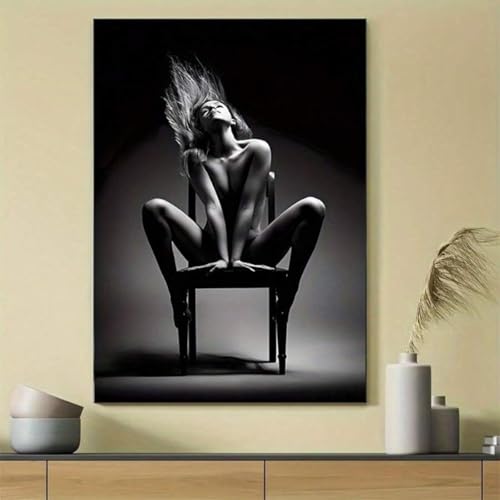 Affiches et tableaux de nu artistique noir et blanc cadre 40x60 pour decoration murale