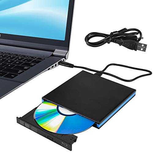 SEAAN Unidad Externa de DVD BLU Ray 3D, USB 3.0 & Type-C Bluray BD DVD CD Quemador óptico, Plug and Play, Compatible con MacOS, Windows XP / 7/8/10 para MacBook, Laptop, Desktop, PC